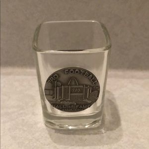 Football hall of fame shot glass
